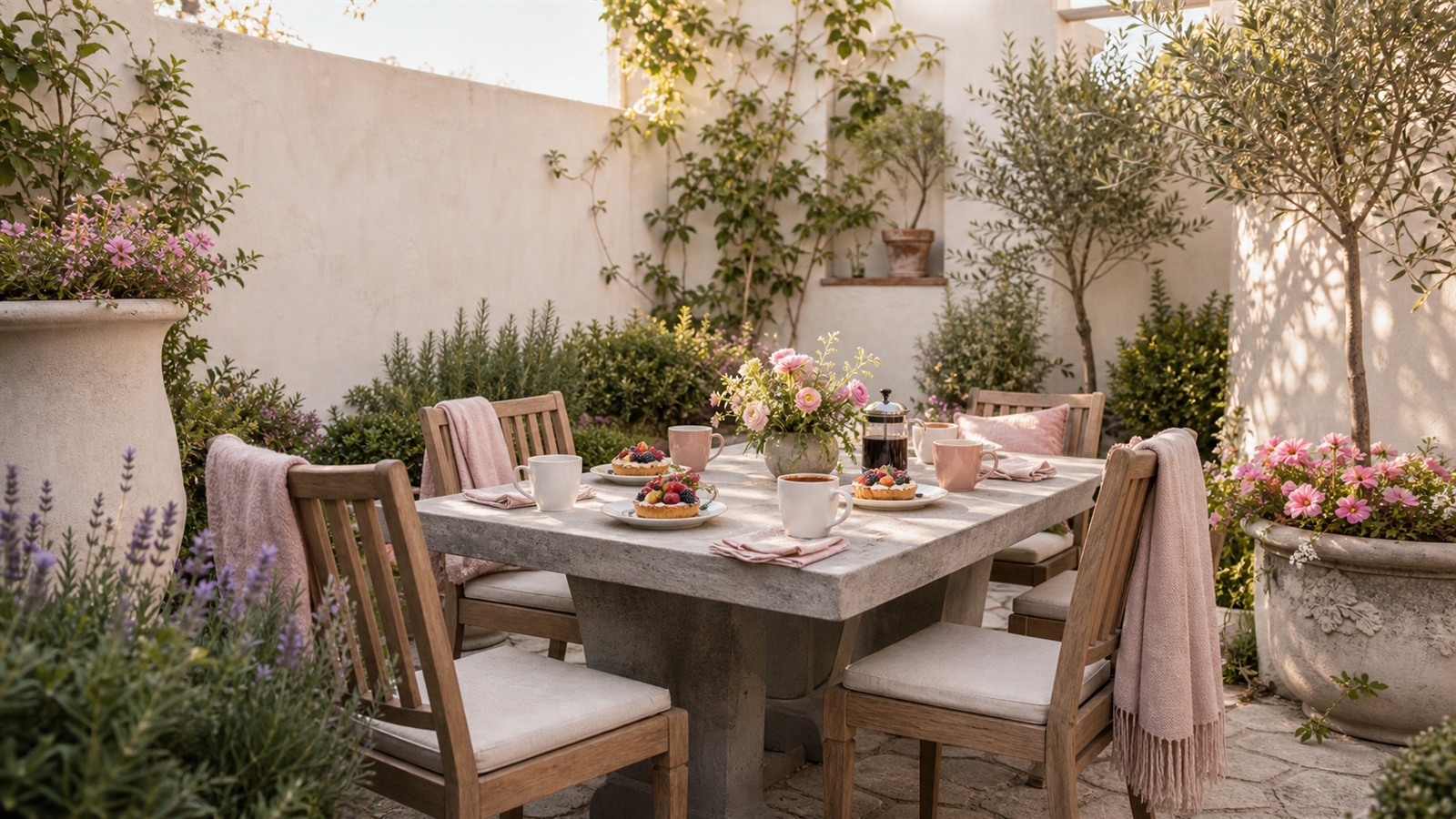 The Garden Table outdoor seating enclave