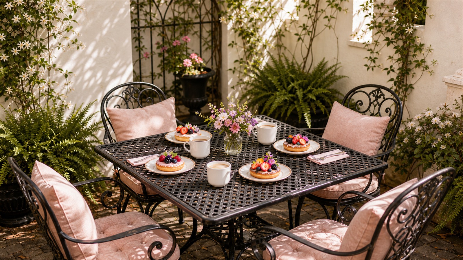 The Iron Nook outdoor seating enclave